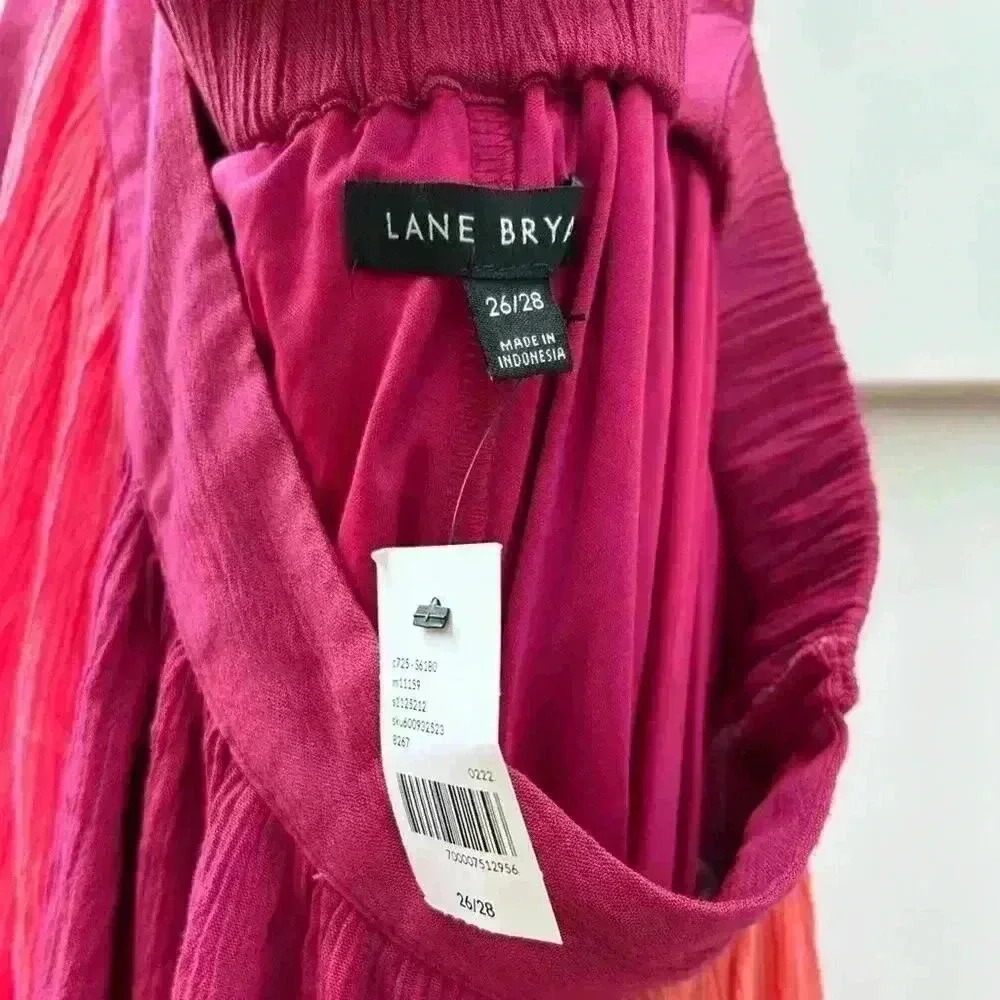 NWOT LANE BRYANT halter colorblock maxi dress size 26 28 pink - Picture 5 of 6